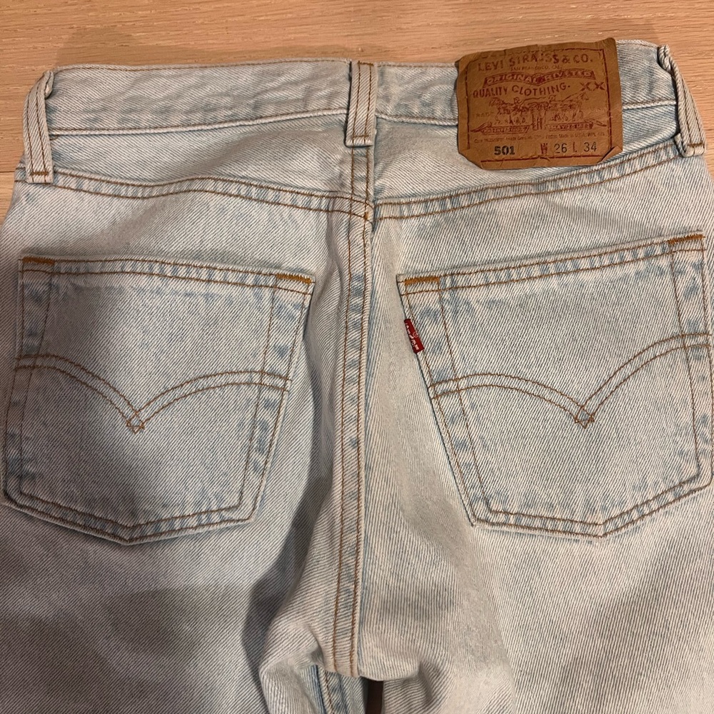 Vintage Levis light wash never worn. Got at what goes around comes around NYC